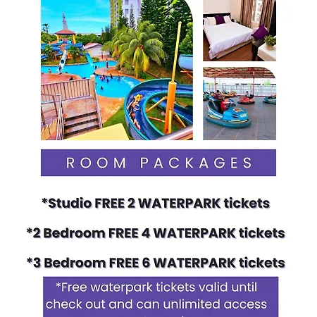 Melaka Town Area Top 1 Family Lovers Water Themepark Suites By Ggm Exterior photo